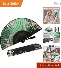 Small Folding Hand Fan Bamboo Silk Vintage for Dance Performance Wedding
