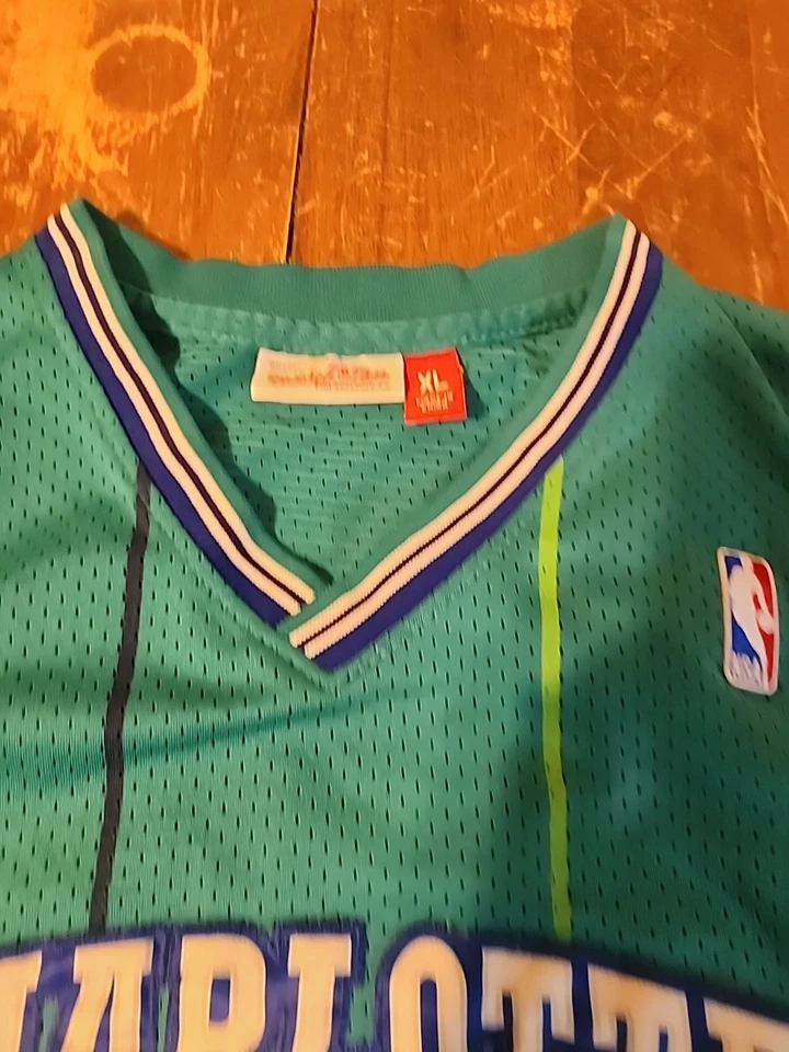 Muggsy Bogues #1 Charlotte Hornets NBA Extra Large Adidas Teal Mens Hardwood EUC - Image 4 of 4