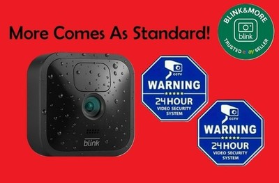 Blink Outdoor wasserdichte Zusatz-Überwachungskamera HD Wireless 2 blaue CCTV-Aufkleber