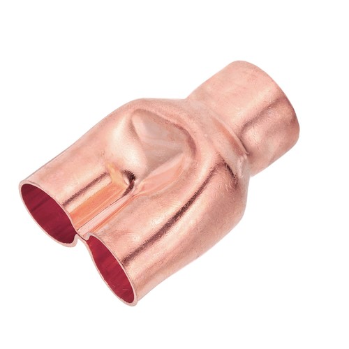 1 1/8" x 7/8" x 7/8" ID Y Type Copper Fitting 1Pcs Joint Union Intersection