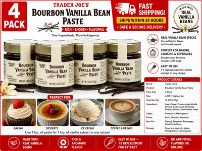 4-Pack Trader Joe's Bourbon Vanilla Bean Paste