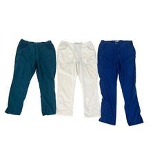 Lot of 3 Koi Lite Scrub Pants Size Large Regular White Blue
