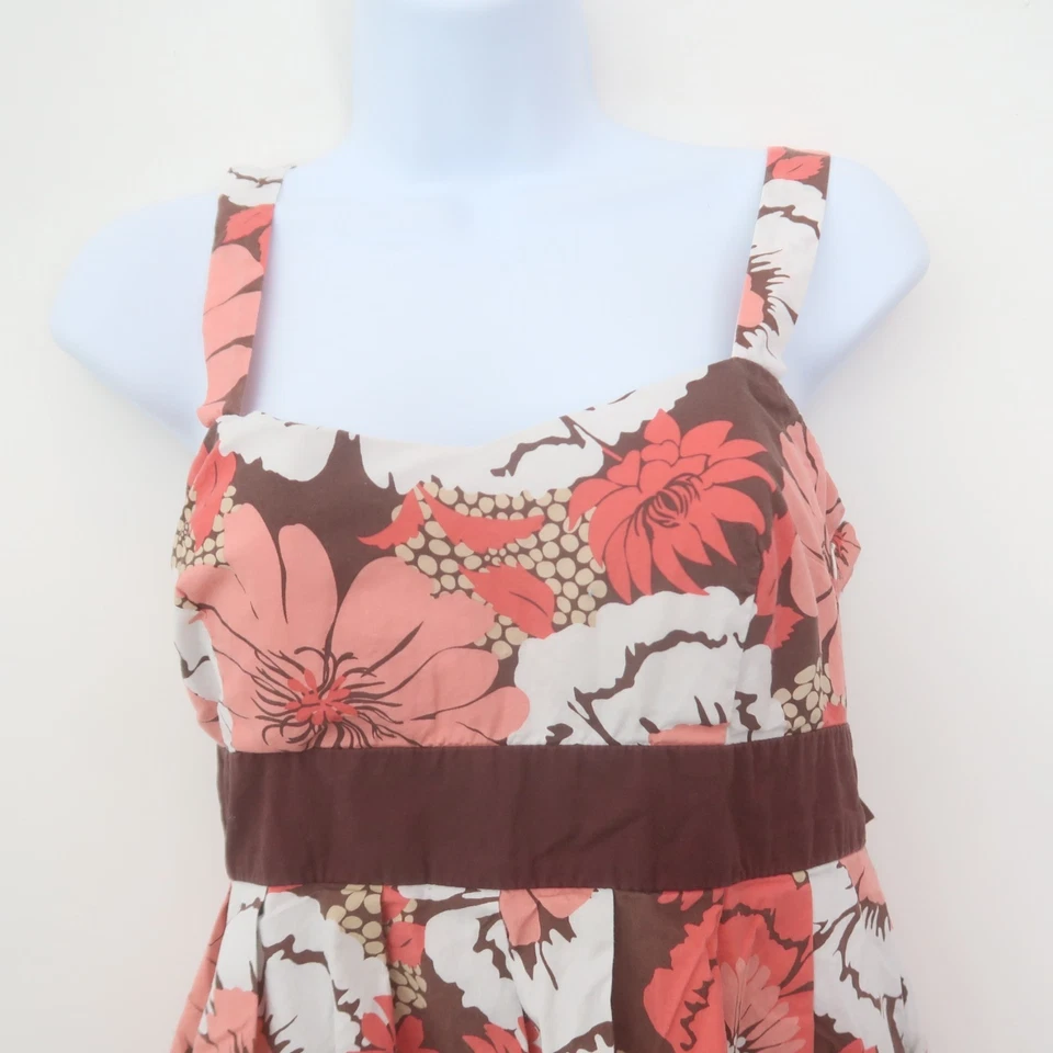 Byer B Wear Y2K Floral Sun Dress Size 11 Pink Babydoll A Line Mod Cotton Mini - Image 3 of 4