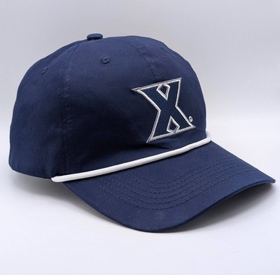 Xavier University Musketeers Hat Blue Strap Back Cap Ohio Big X Trucker Rope