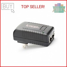 iCreatin Wall Plug 24volt Passive PoE Injector Adapter for Security IP Camera, R