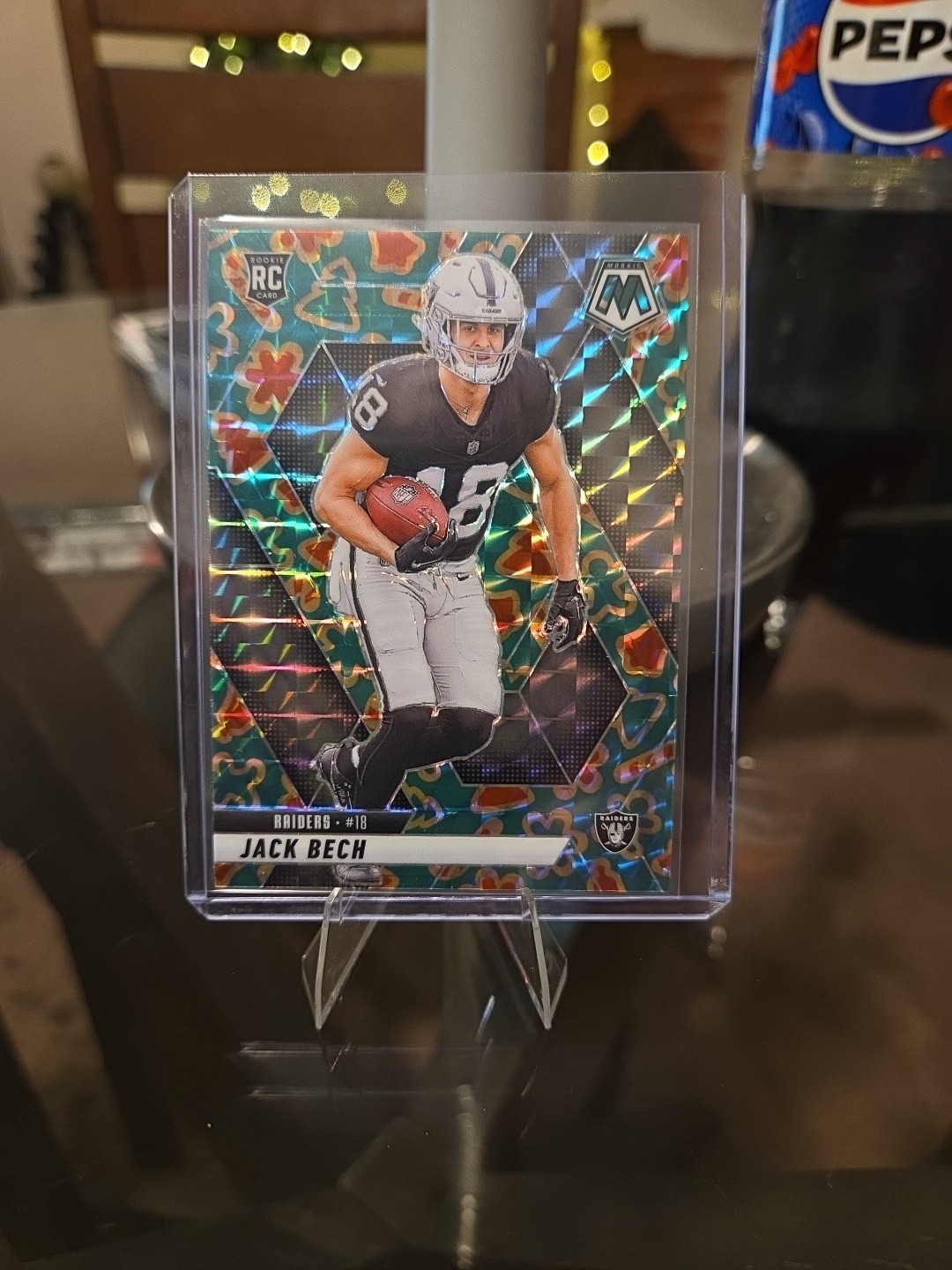 2025 Panini Mosaic Jack Bech Cookies Prizm #349 RC LV Raiders Rookie SP
