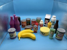 Pretend Play Food Toy Lot Milk Bananas Cans Condiments Kids Kitchen Grocery Toys