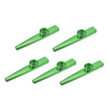 Kazoo Musical Instrument Aluminum Alloy with Flute Diaphragm 5Pack Green