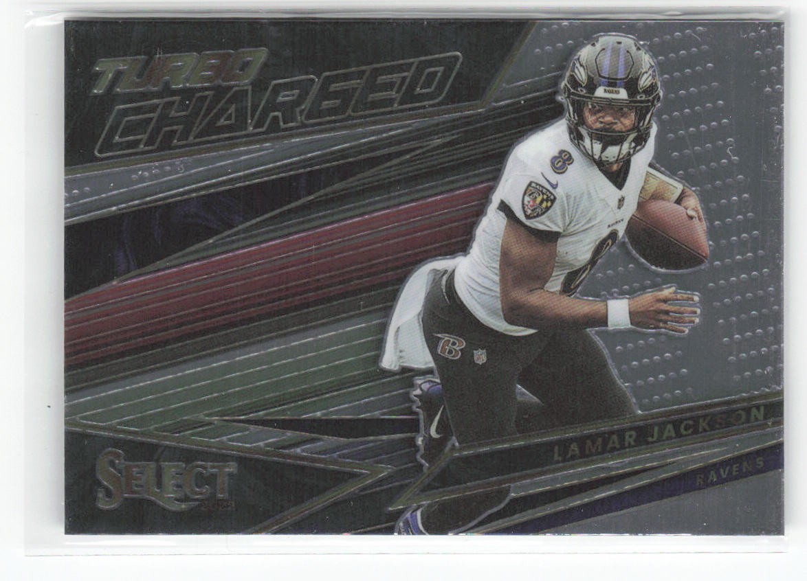 2022 Panini Select #TUR-5 Lamar Jackson Turbocharged Prizm