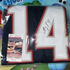 Mohamed Sanu Autographed New England Patriots Jersey JSA COA Blue Custom