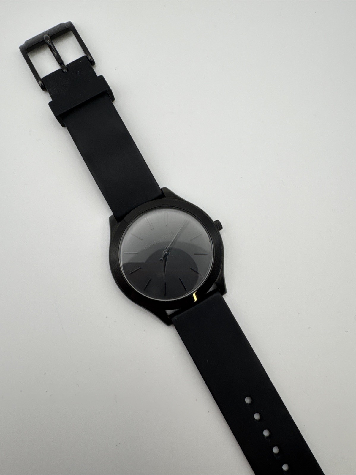 Michael Kors MK2513 Black Dial Mens Watch 42mm Rubber Band New Battery