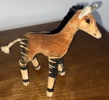 STEIFF Small Vintage Velvet OKAPI NO ID Excellent Clean 5-6  Look CUTE 