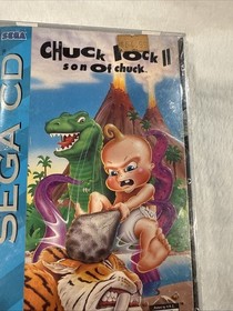 JW SegaCD Chuck Rock II Son of Chuck 1993 w Registration Card Mint