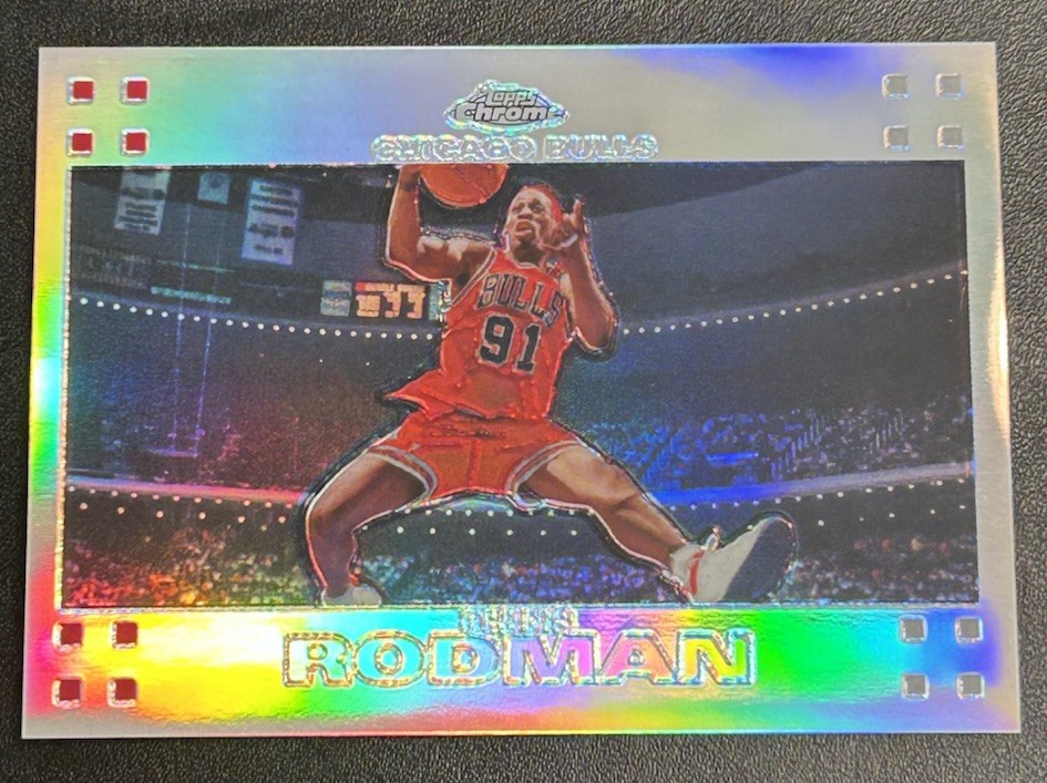 2007-08 Topps Chrome Refractor /999 Dennis Rodman #93 HOF SSP Rare