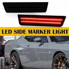 Red Smoked Lens Rear Led Side Marker Lamps For 2008 - 2014 Dodge Challenger Exd Red Smoked Lens Rear Led Side Marker Lamps For 2008 - 2014 Dodge Challenger Exd