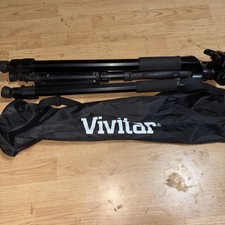 Vivitar Tripod Black Model Mid 0460513 Level Bubbles w/Bag