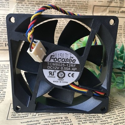 1pc New Focosee TCM8025-12RF 12V 0.55A AP 4-wire Cooling Fan #nm
