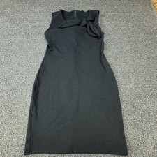 Banana Republic Dress Womens 6 Black Sheath Sleeveless Bow Zip Knee Length