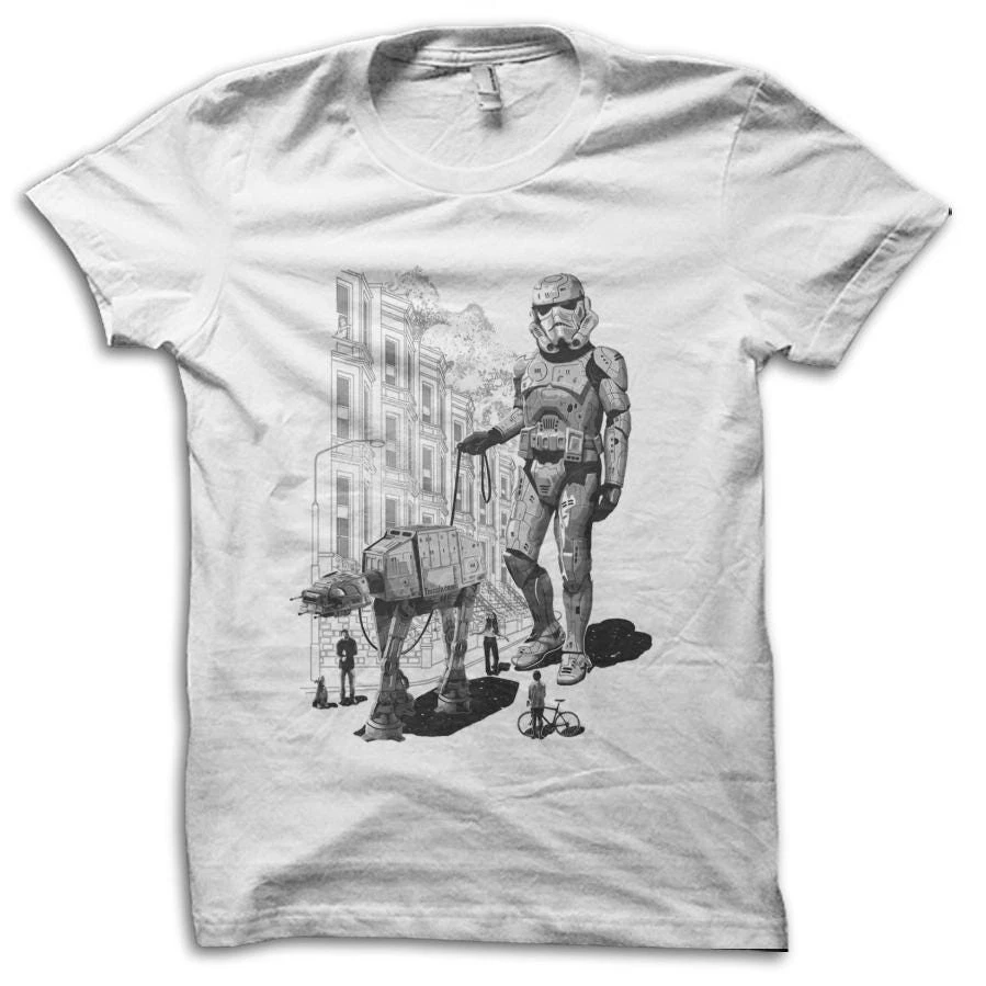 T-shirt Star Wars AT-AT Safari - Parodie Science-fiction - 100% Coton - Multi-couleurs - Neuf Sans étiquettes