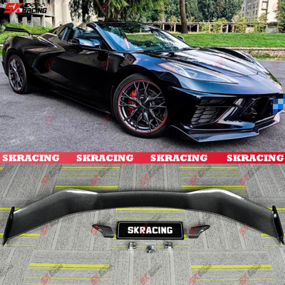 Fits Chevrolet Corvette C8 Z51 2020+ Carbon Fiber/Black Rear Trunk Spoiler Wing