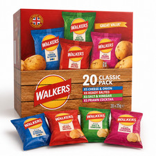 Walkers Classic Variety Multipack Crisps 20 x 25g | 4 Flavours | 500g