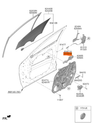 GENUINE NEW DOOR OUTSIDE HANDLE CONNECTION RH CAGE HYUNDAI TUCSON 2021-2024