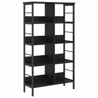 BüCherregal Schwarz Eichen-Optik Standregal 82X32X144,5 Cm