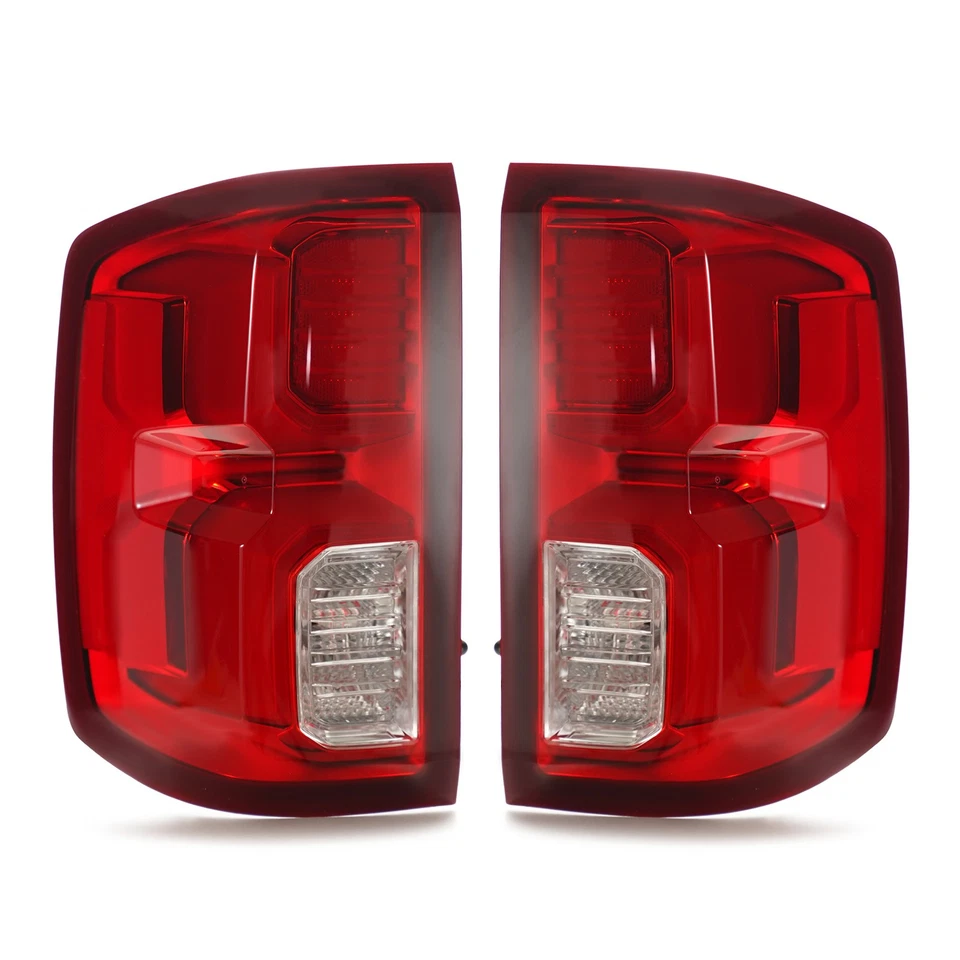 [Halogen Upgrade To LED] For 2014-2018 Chevy Silverado 1500 Red Tail Lights Pair - Image 2 of 4