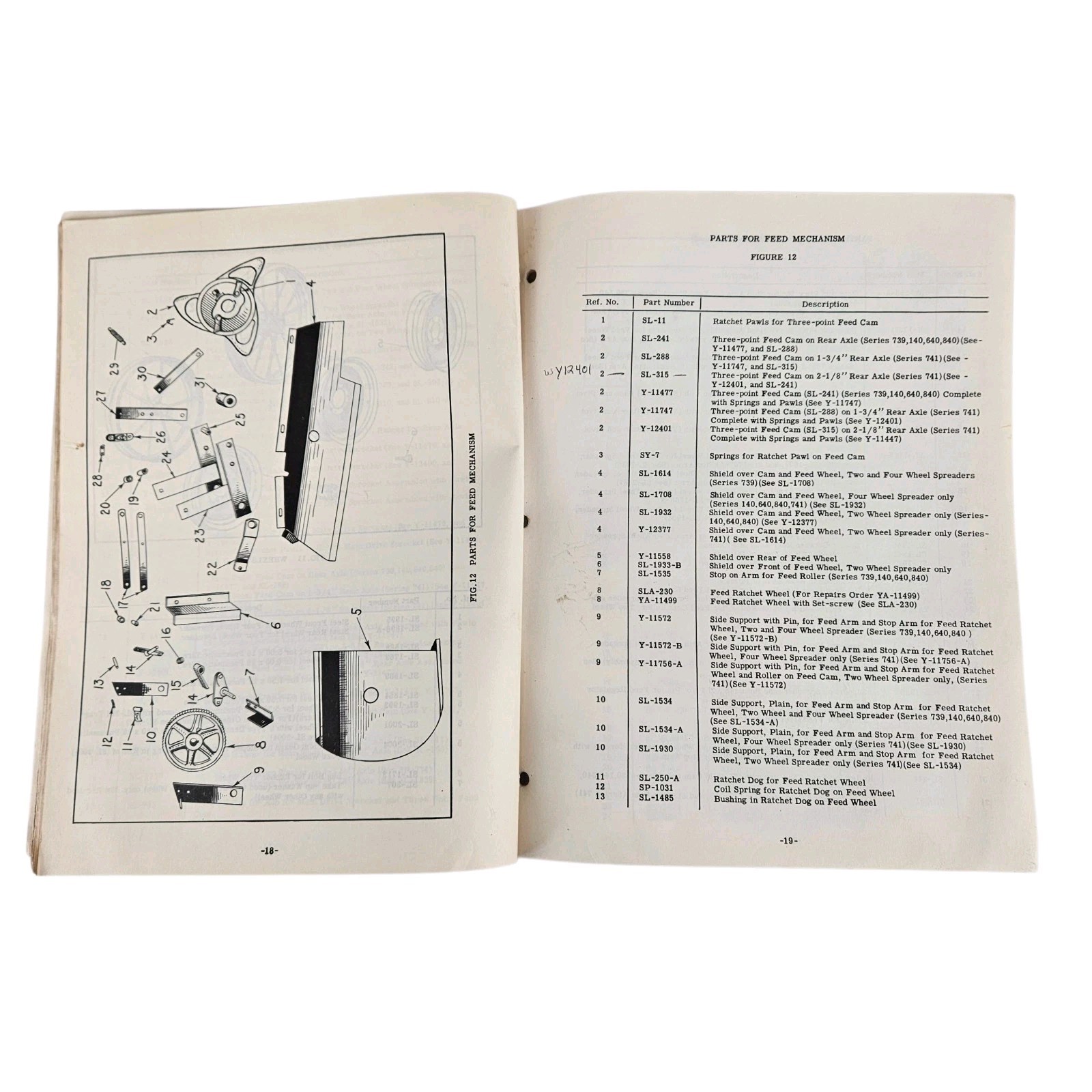 Oliver Parts Book for No. 7 Oliver Superior Spreader Form S3-9-W1-1 Orig Print
