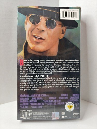 Hudson Hawk VHS SEALED NEW Bruce Willis Action Adventure Comedy - Picture 4 of 8
