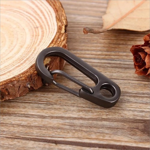 x-small Black, Silver, Grey CARABINER CLIP Key Chain SNAP HOOK 30mm long Keyring - Picture 3 of 17
