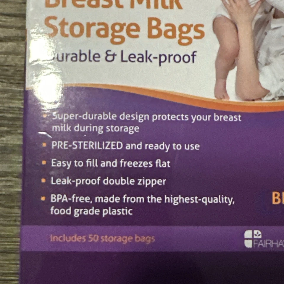 Bolsas de almacenamiento Fairhaven Health Milkies de 50 piezas duraderas y a prueba de fugas Foto 4 de 4