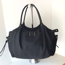 Kate Spade Black Nylon And Patent Leather XL Stevie Diaper Tote Bag VGUC