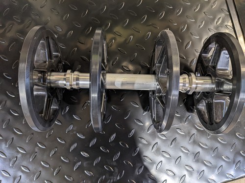 REAR AXLE HD GTP - WHEEL KITS 1/2 Slotted RAIL - 4 Wheels 8.5'' kit - Picture 2 of 2