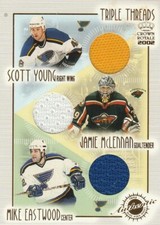 2001-02 Crown Royale Triple Threads #18 Scott Young/Jamie McLennan/Mike Eastwood