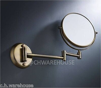 Brass 8 Magnifying Mirror Bath, Swing Arm Magnifying Mirror