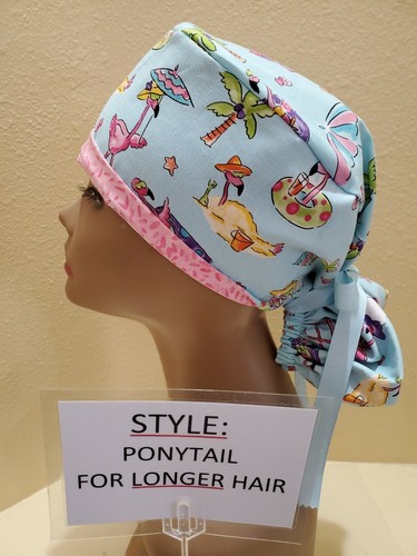 Beach Flamingos Women's Ponytail 
