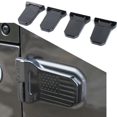 4-teilige Türscharnierabdeckungen für Jeep Wrangler JL JT 18+ 2-Türer US-Flagge