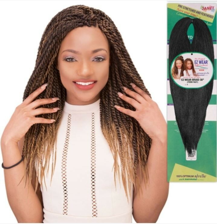 Synthetic Hair Braids Pre-Stretched and Feathered EZ Wear Perm