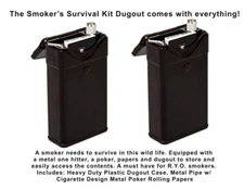 2x SMOKER'S SURVIVAL KIT W/ One Hitter +1 PK Rocky Mountain 1 1/4 Rolling Papers