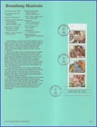 USA5 #2767-70 U/A SOUVENIR PAGE FDC BKLT4  Broadway Musicals