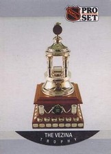 #391 The Vezina Trophy- 1990-91 Pro Set Hockey