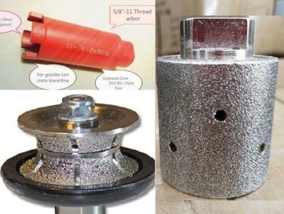 2'' stone core bit grinding drum 2'' full bullnose profile granite concrete marble