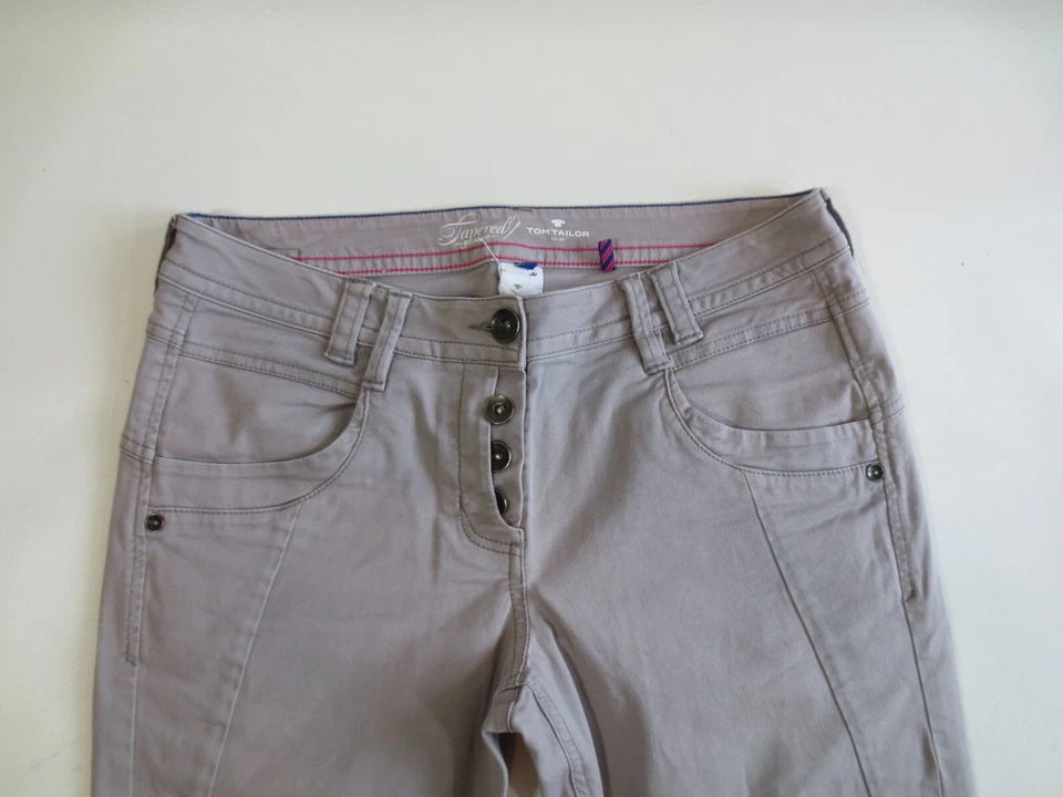 TOM TAILOR Stretch-Hose tapered relaxed Twill-Jeans boyfriend Gr.36 hell-grau /K - Image 3 of 4