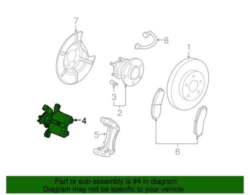 Pinza de freno de disco trasera izquierda genuina GM 2004-2012 Chevrolet Pontiac HHR 19368941 Foto 2 de 2