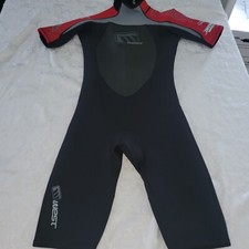 WEST Nitro Flatlock 2X2 Men XS Extra Small Red Black Wet Suit Diving Surf