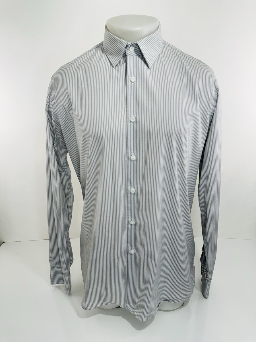 PRADA - Italy Striped Mens 41 / 16 Dress Shirt | eBay