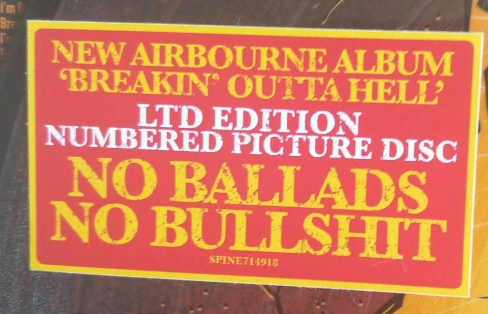Airborne - Breakin outta hell Limited Picture Vinyl LP 2000 worldwide NEW - Bild 2 von 4
