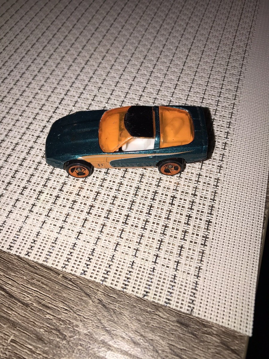 Hot Wheels 1980 Corvette Toy Car Teal Blue Orange Windows 1982