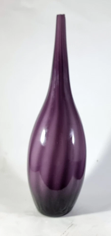 Purple Vintage Swirl Single Flower Vase Art Deco Psychedelic - Image 2 of 4